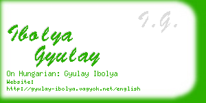 ibolya gyulay business card